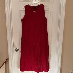 Eileen Fisher Rich Red Midi Dress